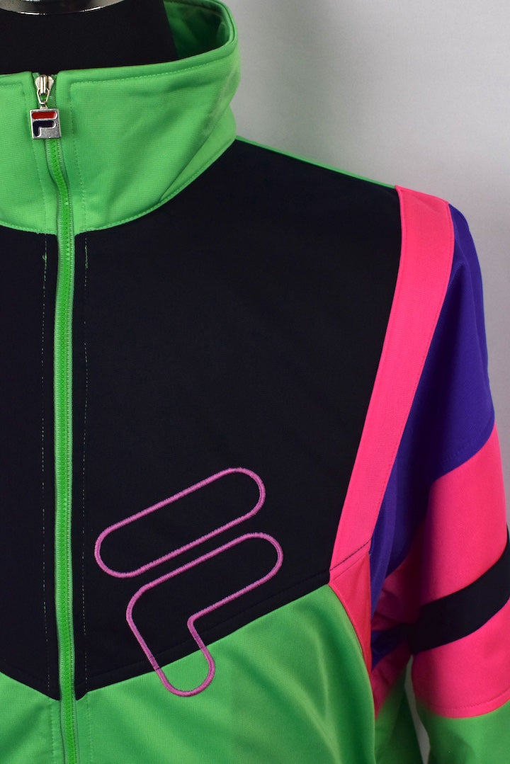 Neon Fila Brand Track Jacket