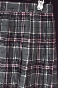 Reworked Grey and Pink Checkered Skirt