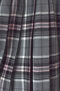 Reworked Grey and Pink Checkered Skirt