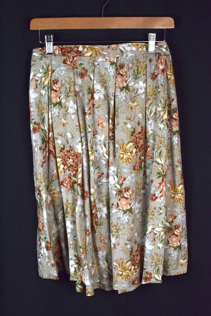 Reworked Floral Print Skirt