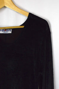 80s/90s Black Velvet Dress