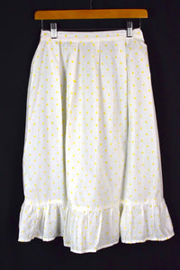 Reworked Yellow Polka Dot Print Skirt