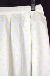 Reworked Yellow Polka Dot Print Skirt