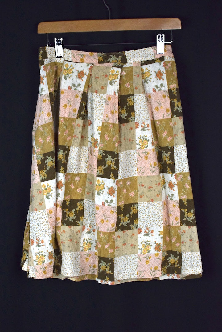 Reworked Floral Pattern Skirt